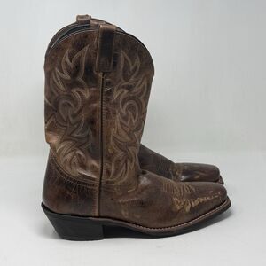 Laredo Breakout Western Cowboy Boots Mens 12 D Brown Distressed Leather Square